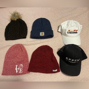 Assorted hats. $3 each